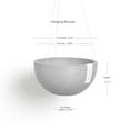 thumbnail image 3 of Ecopots Hanging Brussels Durable Modern Round Indoor/Outdoor Recycled Based Composite Flower Pot Planter, Terracotta Color, 10.5", 3 of 4