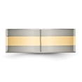 thumbnail image 3 of Titanium 14k Yellow Inlay 8mm Band Ring Wedding Precious Metal, 3 of 11