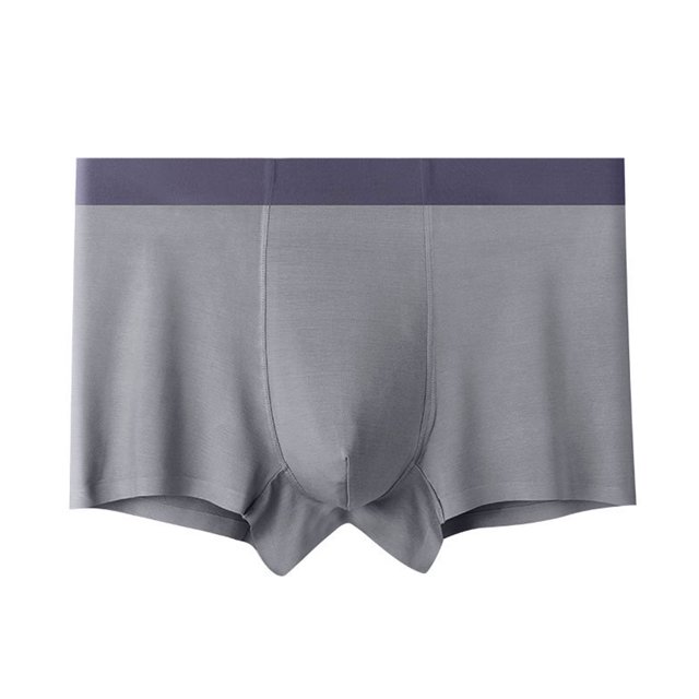 Men Underwear Plus Size Loose Modal Seamless Underpants Middle Waist Solid Color Breathable Underwear