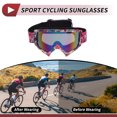 thumbnail image 3 of Gafas de montar para motocicleta Unique Bargains, gafas de ciclismo de lente azul púrpura, marco rosa púrpura blanco azul, 3 of 6
