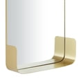thumbnail image 4 of CosmoLiving by Cosmopolitan 16" x 22" Gold Small Curved Rectangular 1 Shelf Wall Mirror, 4 of 12