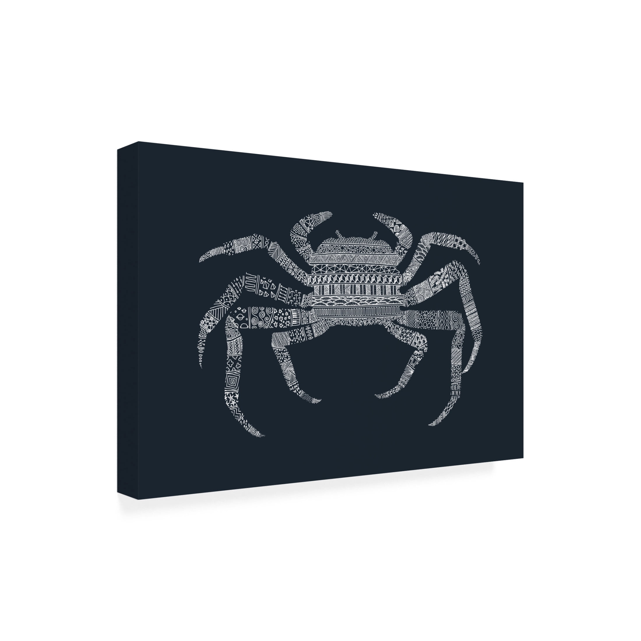 Trademark Fine Art Florent Bodart  Crab Blue Poster Blue Canvas Wall Art