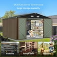 thumbnail image 5 of Yeshouse Brown 10x8ft Outdoor Storage Shed, Weatherproof Tool Organizer with Upgraded Structure & Secure Locking Door, 5 of 8