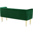thumbnail image 3 of Home Square 2 Piece Contemporary Velvet Bench Set in Green, 3 of 5