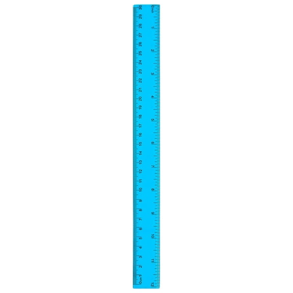 Ngxiha 12-Inch Plastic Ruler, Precise Transparent Measuring Tool with Inch and Centimeter Graduations for schol office, 1 Pack