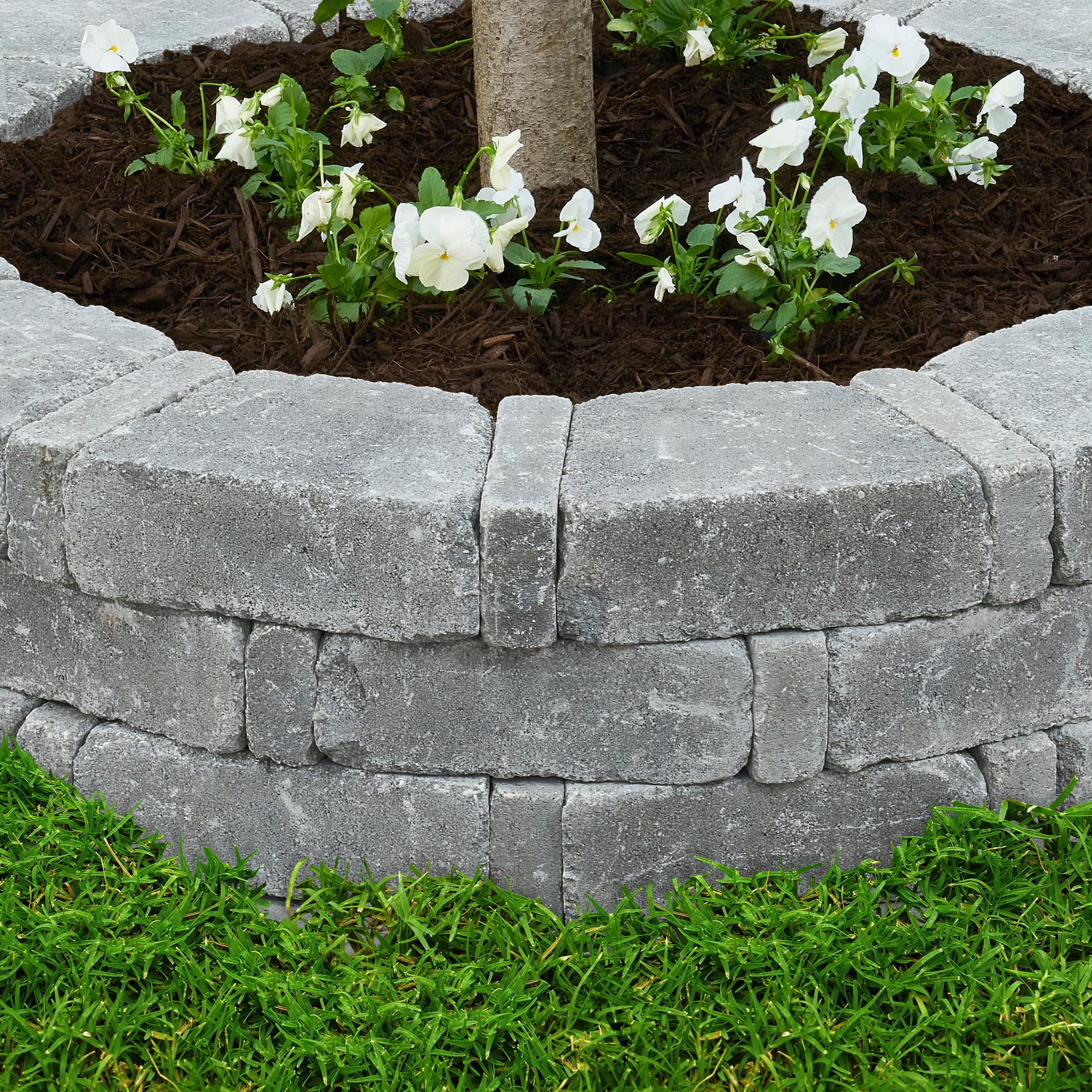 Pavestone 10.25" Rumblestone Trap Granite Blend (Charcoal/Grey) Concrete Retaining Wall