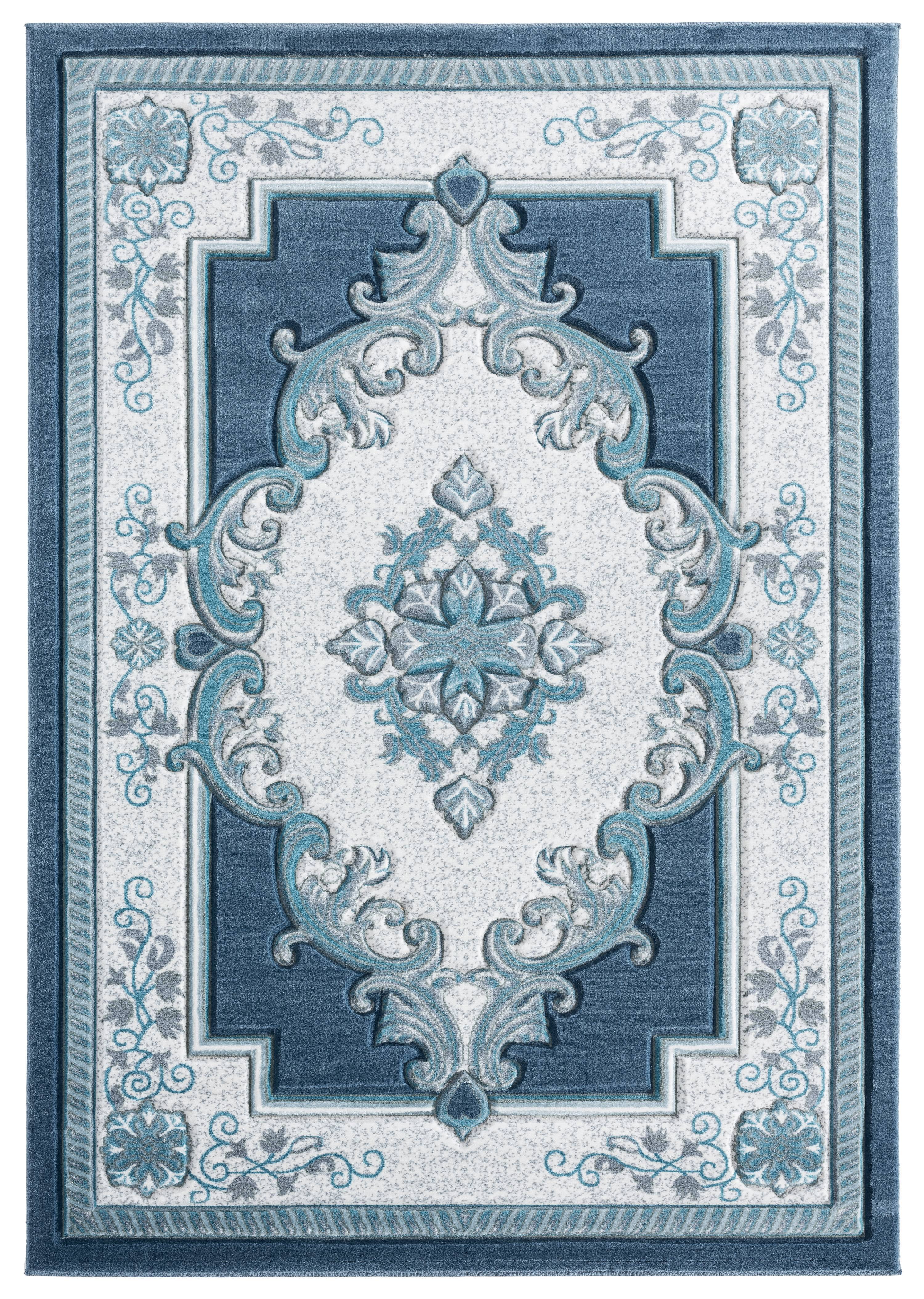 United Weavers Drachma Patras Traditional Medallion Runner Rug, Aqua, 2'7" x 7'4"