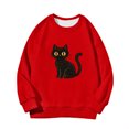thumbnail image 4 of XXWXYD Crewneck Sweatshirt Kids Halloween Graphic Print Long Sleeve Pullover Hooded Cute Casual Fall Fleece Striped Autumn Fashion for Toddler Boys Girls Oversized, 4 of 4