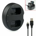 thumbnail image 2 of Compact Dual USB Charger Two Batteries Charging Smart LED Indicator for Sony Cameras Travel Business, 2 of 7