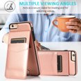 thumbnail image 6 of Allytech iPhone SE 2022 Wallet Case, iPhone SE 2020 Case, iPhone 8 7 Case, Slim PU Leather Cards Slots Full Protection Shockproof Wallet Case Cover for Apple iPhone SE 3 / iPhone 8/7 - Rosegold, 6 of 6