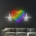 thumbnail image 3 of Handmadetneonsign LGBT Heartbeat Neon Sign, LGBT Pride Wall Art Decor, Happy Pride Wall Decor, 3 of 4