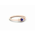 thumbnail image 4 of blue sapphire rings blue gemstone ring 10k gold plated ring anniversary ring gift for wife, 4 of 5
