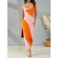 thumbnail image 3 of Mujeres Skinny Vestido de verano de punto hueco Sexy Noche Midi Vestido largo Nituyy Vestido halter largo de punto, 3 of 5