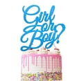 thumbnail image 2 of EDSG "Girl or Boy" Cake Topper, Gender Reveal Glitter Cake Topper, 10 Colors,Baby Shower, Welcome Newborn Party Decoration (Blue), 2 of 2