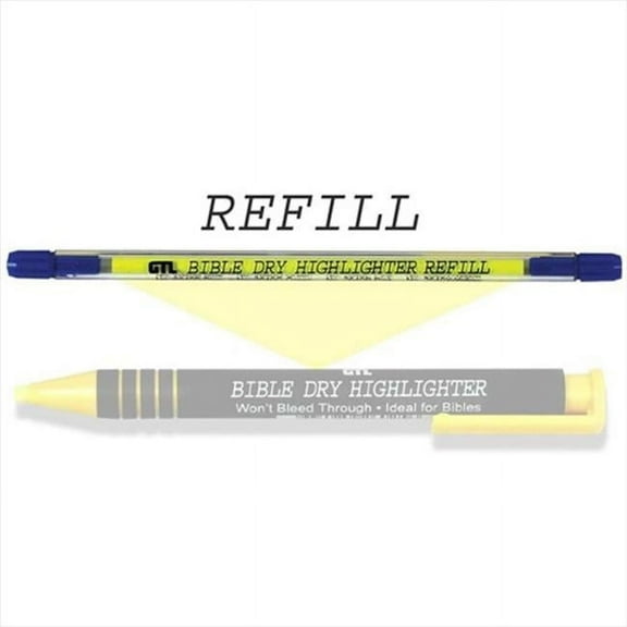 G T Luscombe 46637 Highlighter Bible Dry Yellow Refill