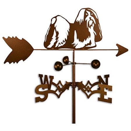 Handmade Shin Tzu Dog Copper Weathervane