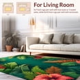 thumbnail image 2 of ODIKA 4'x6' Machine Washable Non-Slip Area Rug, Exotic Jingle Jungle Tropical Leafy Artistic High Traffic Rug, Green, 281806, 2 of 5