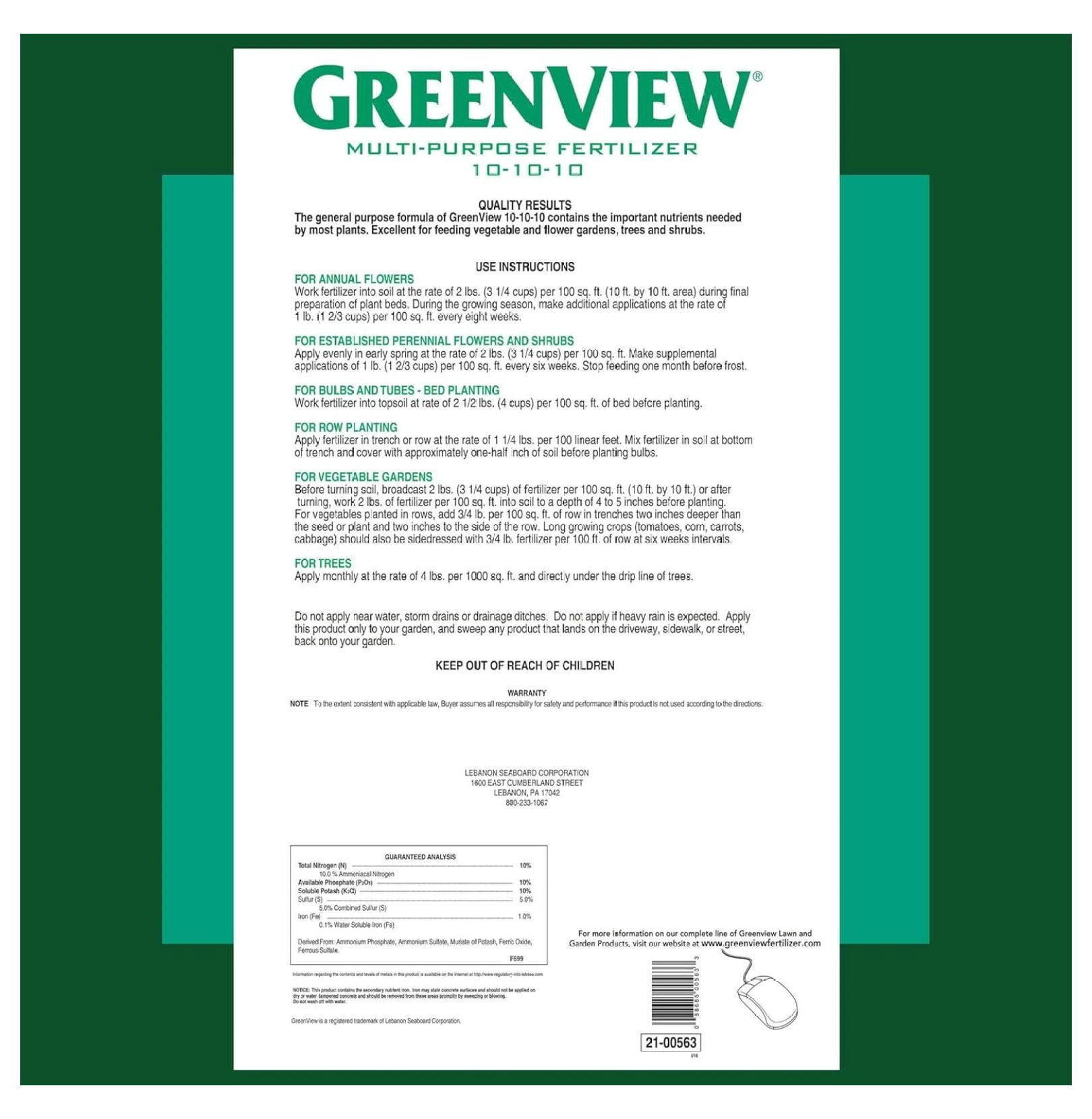 No.40 10-10-10 All Purpose Fertilizer (21-30192)