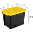 thumbnail image 3 of Sterilite 7.5 Gallon Stacker Tote Plastic, Yellow Lily, Set of 6, 3 of 13