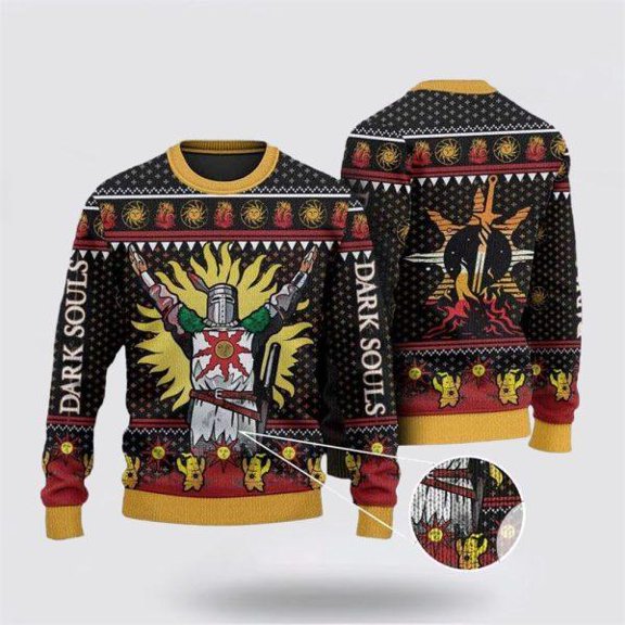 Praise The Sun With Bonfire Unisex 3D Christmas Sweater – Christmas Gifts For Firefighters