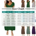 thumbnail image 3 of SMihono Plus Size Long Dresses for Women Summer Short Sleeve V Neck Dress Casual Loose Solid Color Soft Dress with Pockets Purple M, 3 of 6