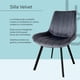 thumbnail image 3 of Comedor con Mesa en Vidrio Negro Moderna + 4 Sillas Velvet gris, 3 of 8