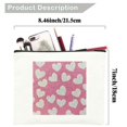thumbnail image 5 of Pratyus Tote Bag Pink Love Cosmetic Bag with Hearts Pink White Design Travel Essentials for Women Friends, Lightweight Durable Zipper Closure White, 5 of 6