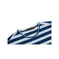 thumbnail image 4 of T-shirt pour hommes INSPIRE CHIC à rayures vintage à col rond et manches courtes 38 Bleu royal, 4 of 7