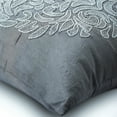 thumbnail image 2 of Decorative Pillow Covers With Zippers, 22x22 inch (55x55 cm) Pillow Case, Grey Accent Pillow, Zardozi Embroidery Pillowcase, Silk Square Pillow Cover, Floral Throw - Turkish Dream, 2 of 4