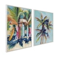 thumbnail image 4 of Kate and Laurel Sylvie Surf and Sand and Tropical Palms Study Framed Canvas Wall Art Set by , 2 Piece Set 28x38 White, 4 of 7