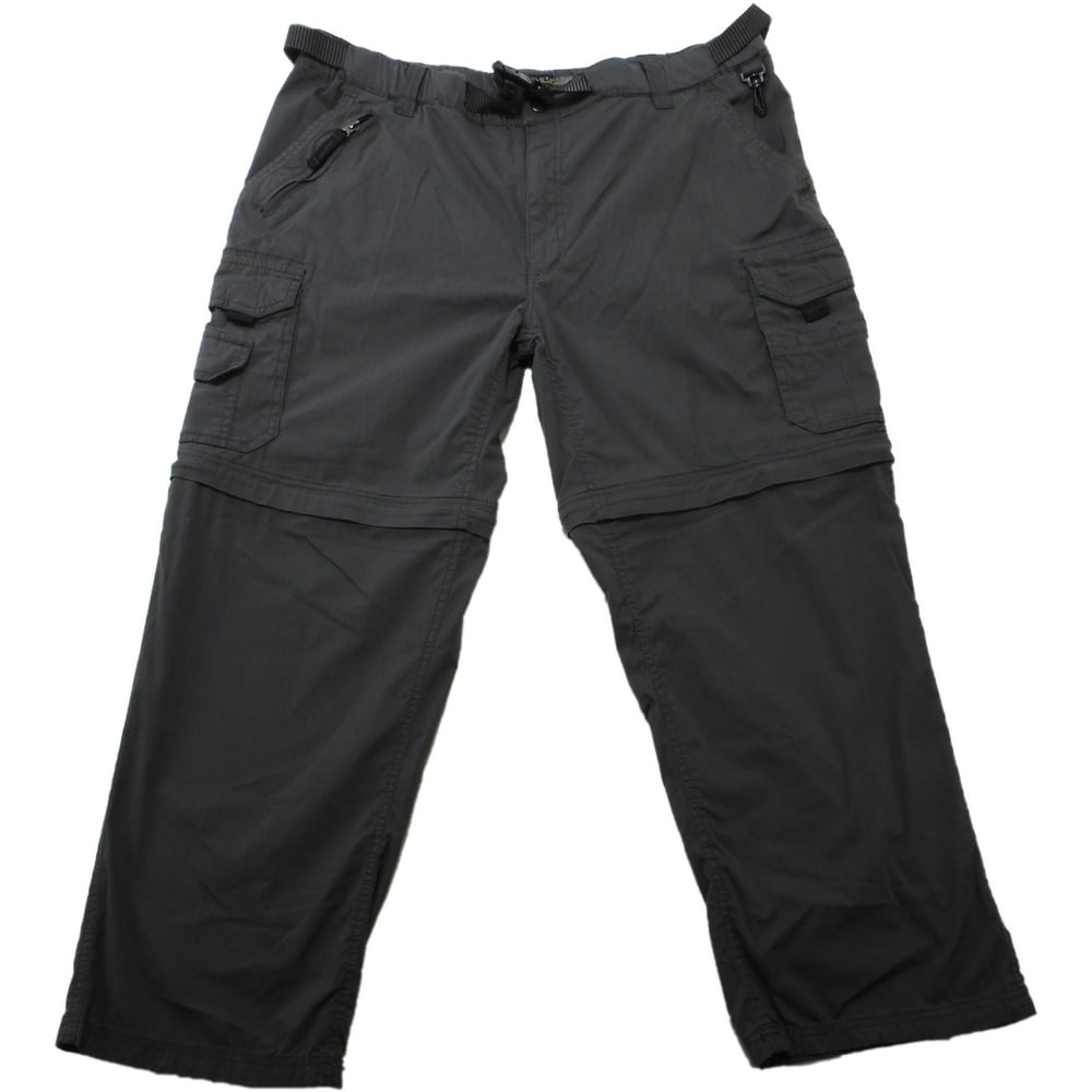 BC Clothing - BC Clothing Mens Size 2X-Large x 30 Convertible Stretch Pant, Charcoal - Walmart