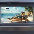 thumbnail image 7 of Relaxing Turtle on Beach Funny Personalized License Plate Rust-proof Stainless Steel Metal License Plate Suitable For Men And Women 12.2" x 6.2", 7 of 7