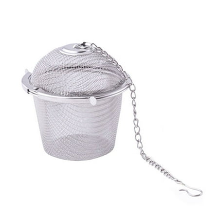 

Food Grade Stainless Steel Mesh Tea Strainer with Lid and Extended Chain