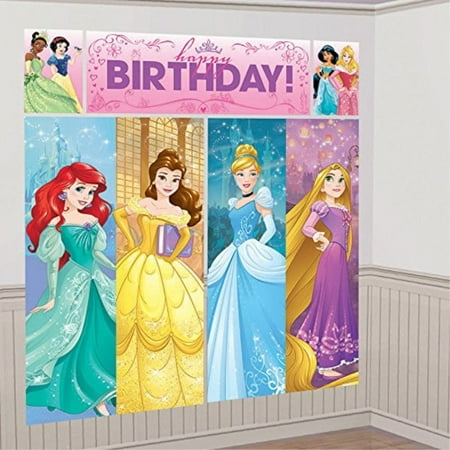 - Disney Princess Scene Setters Wall Banner Decorating Kit Birthday Party Supplies