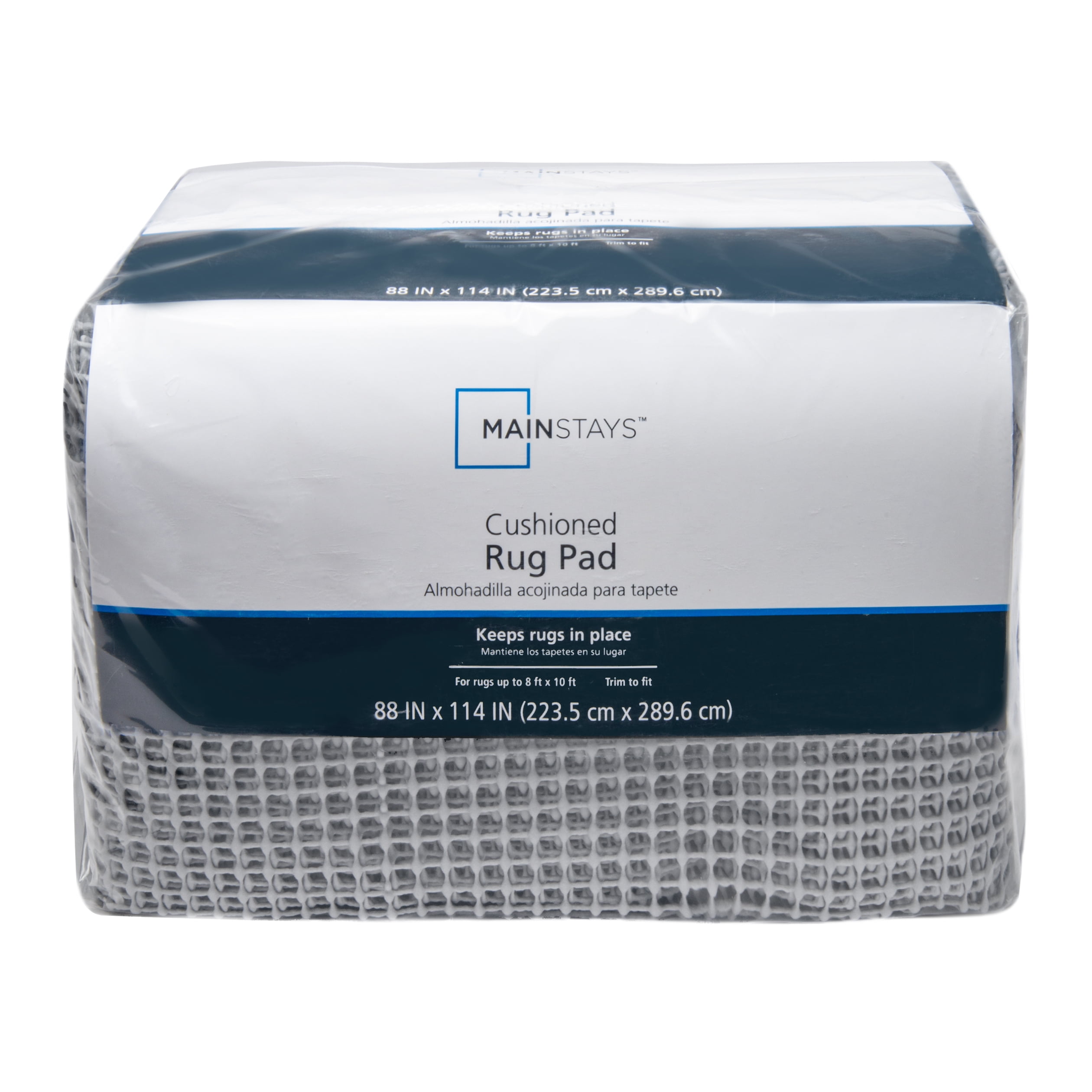 (4 pack) Mainstays Non-Skid Non-Slip Rug Pad, Gray, 8' x 10'