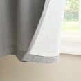 thumbnail image 5 of TOWN & COUNTRY LUXE Davos Solid Linen Texture Indoor Curtains, 100% Blackout with Energy Efficient Lining, Back Tab/Rod Pocket Top, 2-Pack Set, Grey, 50"x96", 5 of 12