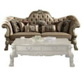 thumbnail image 3 of ACME Dresden Sofa w/7 Pillows, Bone Velvet & Gold Patina, 3 of 5