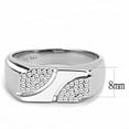 thumbnail image 2 of Luxe Jewelry Designs Men's Stainless Steel Ring with AAA Grade CZ - Size 9 (Pack of 2), 2 of 4