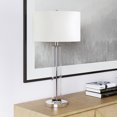 thumbnail image 4 of 29" Nickel Glass Table Lamp With White Drum Shade, 4 of 5