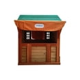 thumbnail image 6 of Uhomepro Outdoor Playhouse for Age 3-8 Years Kids, Wooden 4-in-1 Game House with Tic-tac-toe, Pachinko and Tetris, Targe Toss, Toddler Toy for Outdoor Garden, Lawn, Patio, Yard, 6 of 9