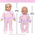 thumbnail image 3 of AmaMary Pink Down Jumpsuit for 18 inch Dolls, Winter Warmth Outfit for Dolls, 3 of 5