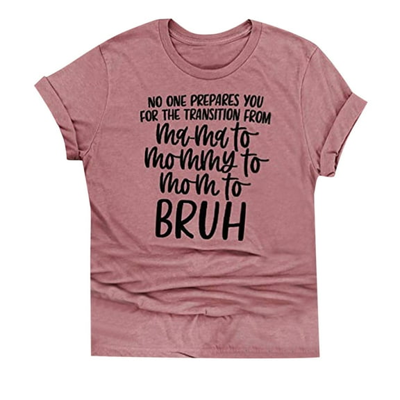 Women Summer Letter Print Fun O Neck Cute T-Shirts Blouse Tops