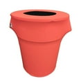 thumbnail image 4 of LA Linen Stretch Spandex Trash Can cover 44-Gallon Round,Fuchsia, 4 of 7
