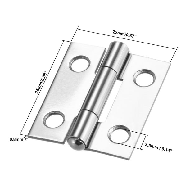 0.98 Hinge Silver Door Cabinet Hinges Fittings Brushed Chrome