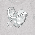 thumbnail image 4 of Inktastic Lung Cancer Awareness White Ribbon Around Heart Boys or Girls Baby T-Shirt, 4 of 5