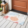 thumbnail image 5 of Orange Red Blue Coastal Nautical Large Area Rugs for Bedroom Living Room, Non Slip Carpet Bedside Rug, Beach Sea Turtle Ocean Coral Starfish Rectangle Floor Cover Kitchen Accent Rug 2'x3' for Office, 5 of 9