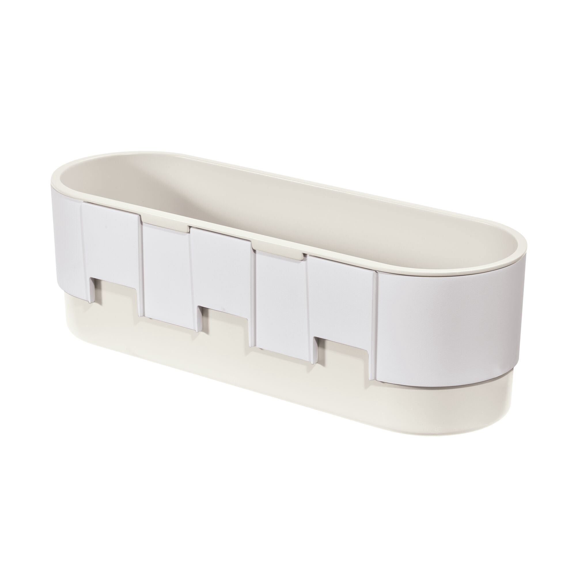 iDesign Adhesive Shower Basket - Orleans Collection - Coconut/White