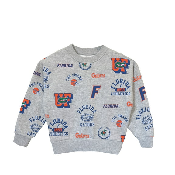Girls Youth Gameday Couture Heather Gray Florida Gators Always On Repeat Pullover Sweatshirt