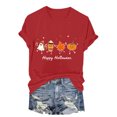 thumbnail image 5 of mgoYE Halloween Tshirts Women Plus Size Funny Long Sleeve Halloween Thanksgiving Fall Pumpkin T-Shirts Graphic Tee Tops Womens T Shirts(Red,S), 5 of 7
