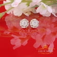 thumbnail image 3 of King of Bling's Men's/Womens 925 Silver Yellow 0.50ct VVS 'D' Moissanite Round Stud Earrings, 3 of 12
